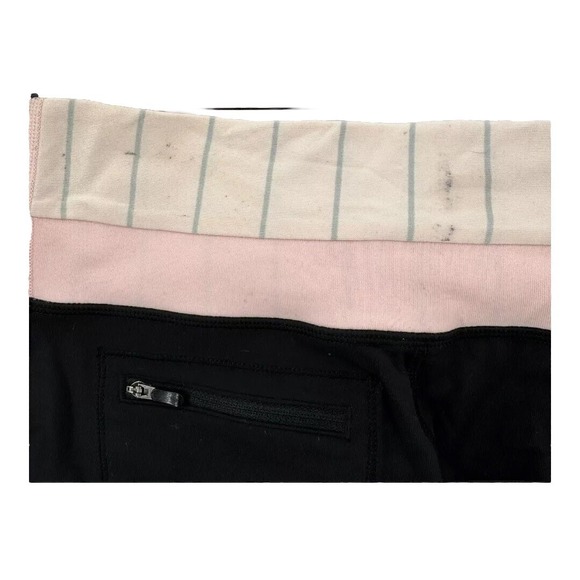 Lululemon Leggings Womens Size 6 Capri Cropped Black Pink Straight Workout - Picture 5 of 7